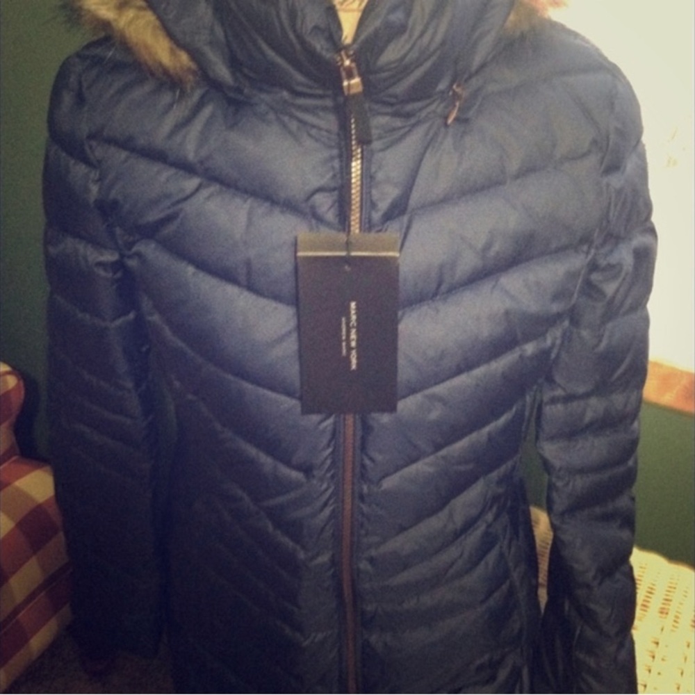 NWT Mark New York Deep Purple Coat Medium